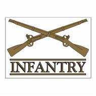 Crossed Rifle Infantry Decal